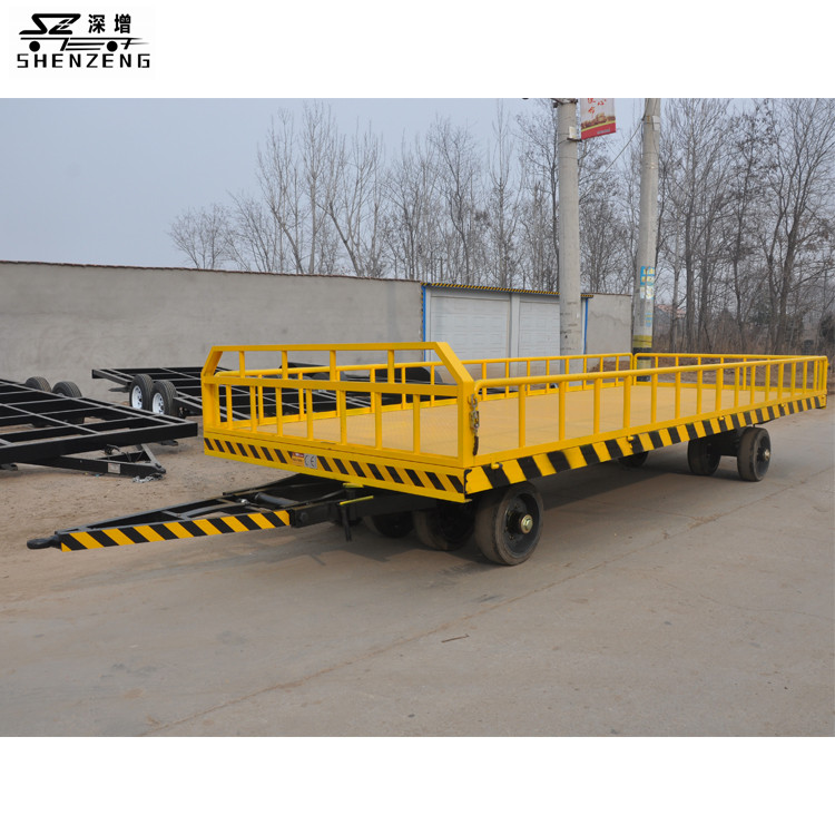 10噸護(hù)欄式平板拖車